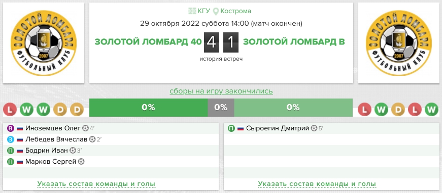 Золотой Ломбард 40 4:1 Золотой Ломбард В 29 октября 2022